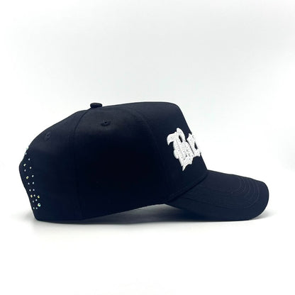 Become Again crystal hat, left profile