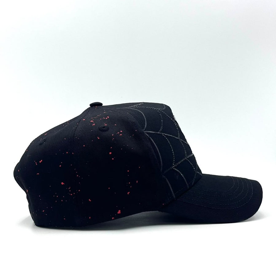 Become Again Scream hat, side — spider web panels