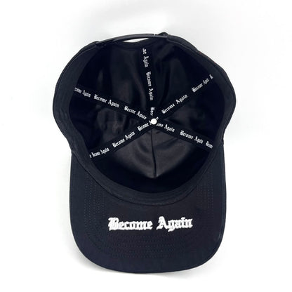 Become Again Scream hat, interior — satin lining and branded tape
